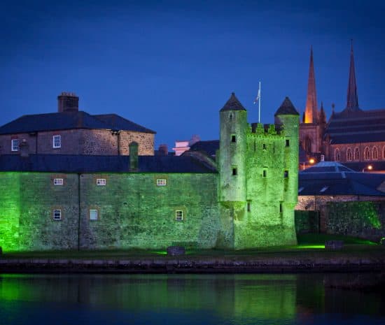 Enniskillen Castle goes Green for St Patricks Day