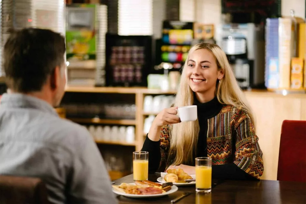 Couple Enjoying Breakfast at Belmore Court & Motel, Enniskillen